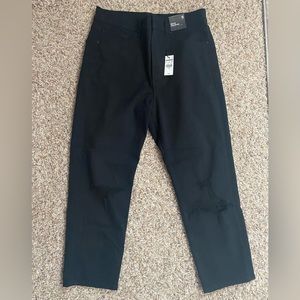 Express Black Ripped Mom Jeans